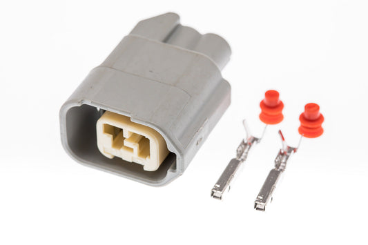 Connector  weiblich  2 polig mit Einzeladerabdichtungen & Crimpverbinder CSF10386
