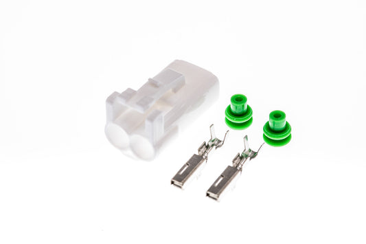 Connector  weiblich  2 polig mit Einzeladerabdichtungen & Crimpverbinder CSF10394