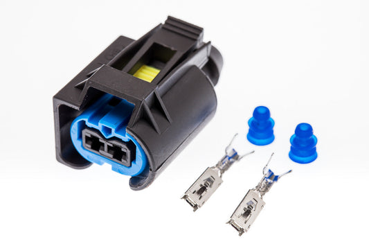 Connector  weiblich  2 polig mit Einzeladerabdichtungen & Crimpverbinder CSF10398