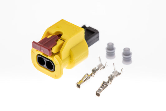 Connector  weiblich  2 polig mit Einzeladerabdichtungen & Crimpverbinder CSF10410