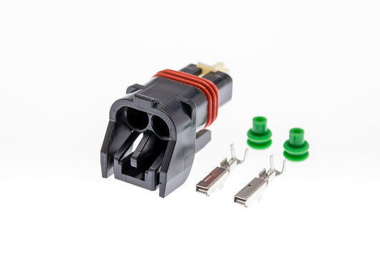Connector  weiblich  2 polig mit Einzeladerabdichtungen & Crimpverbinder CSF10416