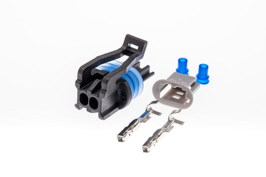 Connector  weiblich  2 polig mit Einzeladerabdichtungen & Crimpverbinder CSF10418