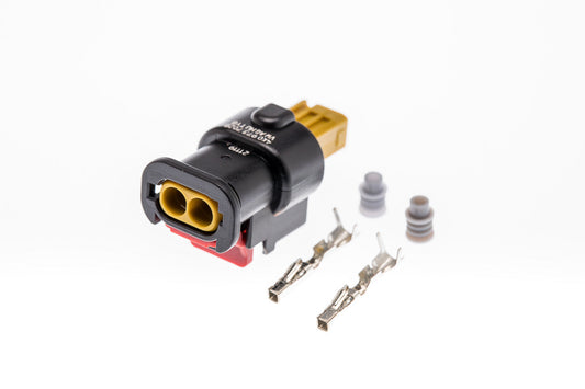 Connector  weiblich  2 polig mit Einzeladerabdichtungen & Crimpverbinder CSF10420
