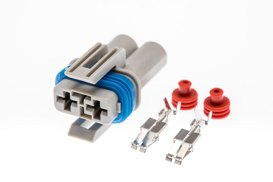 Connector  weiblich  2 polig mit Einzeladerabdichtungen & Crimpverbinder CSF10431