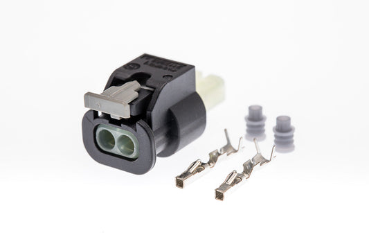 Connector  weiblich  2 polig mit Einzeladerabdichtungen & Crimpverbinder CSF10436