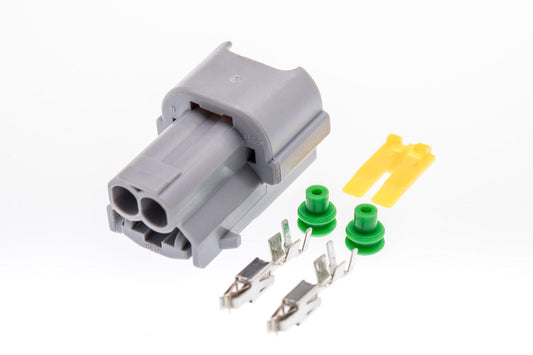 Connector  weiblich  2 polig mit Einzeladerabdichtungen & Crimpverbinder CSF10450