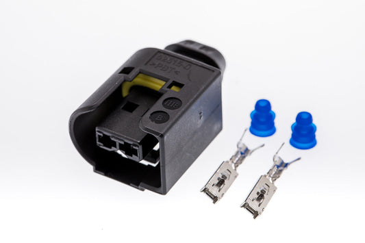 Connector  weiblich  2 polig mit Einzeladerabdichtungen & Crimpverbinder CSF10452