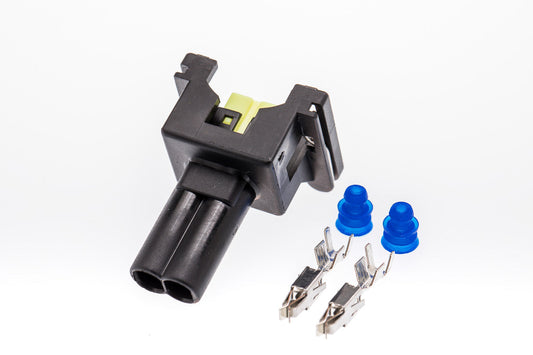 Connector  weiblich  2 polig mit Einzeladerabdichtungen & Crimpverbinder CSF10460