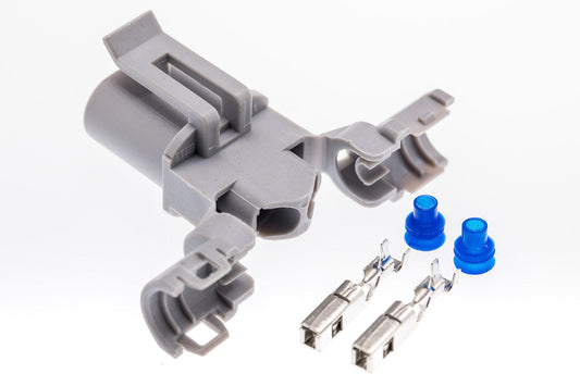 Connector  weiblich  2 polig mit Einzeladerabdichtungen & Crimpverbinder CSF10463