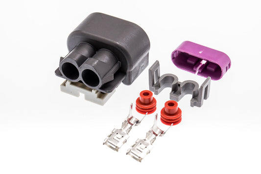 Connector  weiblich  2 polig mit Einzeladerabdichtungen & Crimpverbinder CSF10470