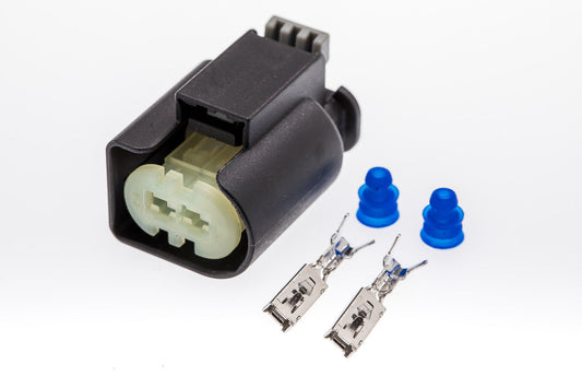 Connector  weiblich  2 polig mit Einzeladerabdichtungen & Crimpverbinder CSF10471