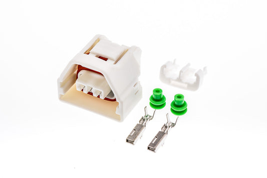 Connector  weiblich  2 polig mit Einzeladerabdichtungen & Crimpverbinder CSF10472