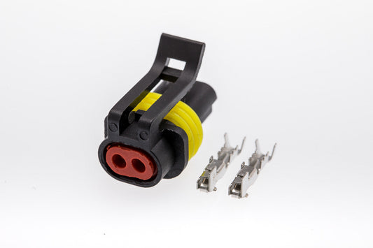 Connector  weiblich  2 polig mit Crimpverbinder CSF10474