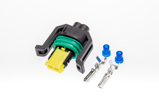 Connector  weiblich  2 polig mit Einzeladerabdichtungen & Crimpverbinder CSF10480
