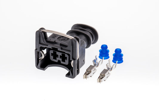 Connector  weiblich  2 polig mit Einzeladerabdichtungen & Crimpverbinder CSF10482