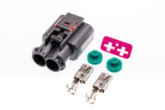 Connector  weiblich  2 polig mit Einzeladerabdichtungen & Crimpverbinder CSF10483