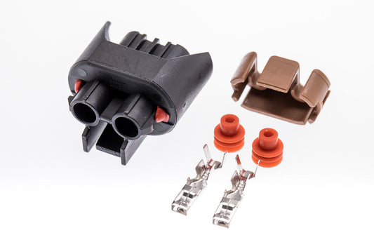 Connector  weiblich  2 polig mit Einzeladerabdichtungen & Crimpverbinder CSF10499