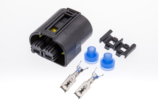 Connector  weiblich  2 polig mit Einzeladerabdichtungen & Crimpverbinder CSF10500