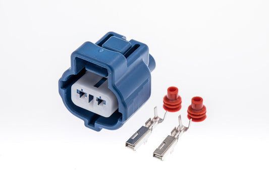 Connector  weiblich  2 polig mit Einzeladerabdichtungen & Crimpverbinder CSF10504