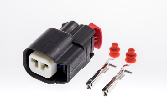 Connector  weiblich  2 polig mit Einzeladerabdichtungen & Crimpverbinder CSF10513