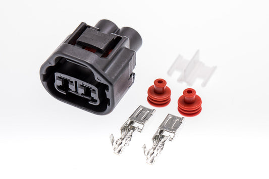 Connector  weiblich  2 polig mit Einzeladerabdichtungen & Crimpverbinder CSF10514
