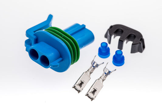 Connector  weiblich  2 polig mit Einzeladerabdichtungen & Crimpverbinder CSF10525