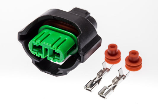 Connector  weiblich  2 polig mit Einzeladerabdichtungen & Crimpverbinder CSF10547