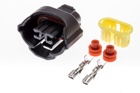Connector  weiblich  2 polig mit Einzeladerabdichtungen & Crimpverbinder CSF10550