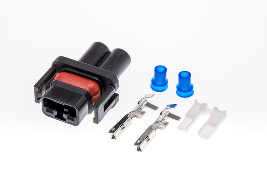 Connector  weiblich  2 polig mit Einzeladerabdichtungen & Crimpverbinder CSF10579