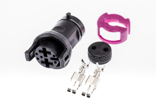Connector  weiblich  2 polig mit Crimpverbinder CSF10588