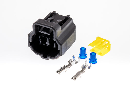Connector  weiblich  2 polig mit Einzeladerabdichtungen & Crimpverbinder CSF10591