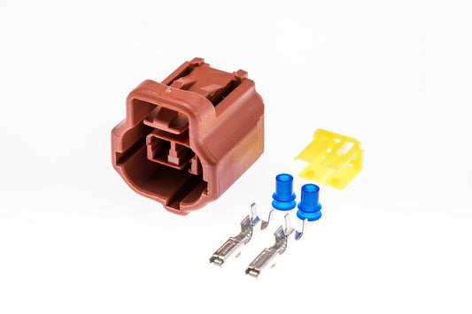 Connector  weiblich  2 polig mit Einzeladerabdichtungen & Crimpverbinder CSF10593