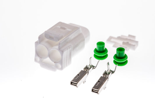 Connector  weiblich  2 polig mit Einzeladerabdichtungen & Crimpverbinder CSF10597