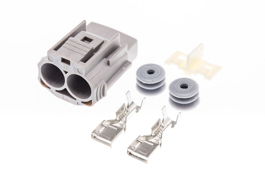 Connector  weiblich  2 polig mit Einzeladerabdichtungen & Crimpverbinder CSF10605