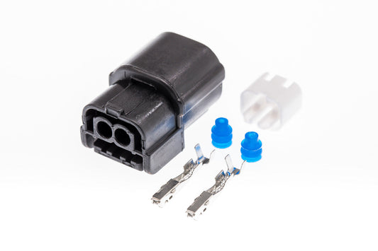 Connector  weiblich  2 polig mit Einzeladerabdichtungen & Crimpverbinder CSF10608