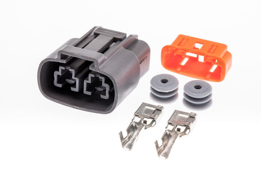 Connector  weiblich  2 polig mit Einzeladerabdichtungen & Crimpverbinder CSF10616