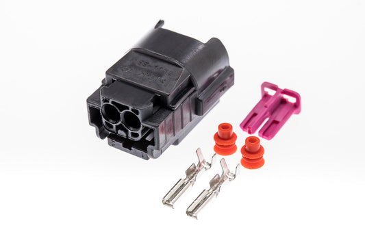 Connector  weiblich  2 polig mit Einzeladerabdichtungen & Crimpverbinder CSF10623