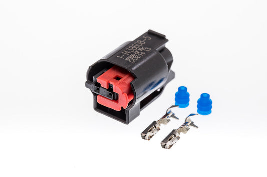 Connector  weiblich  2 polig mit Einzeladerabdichtungen & Crimpverbinder CSF10626