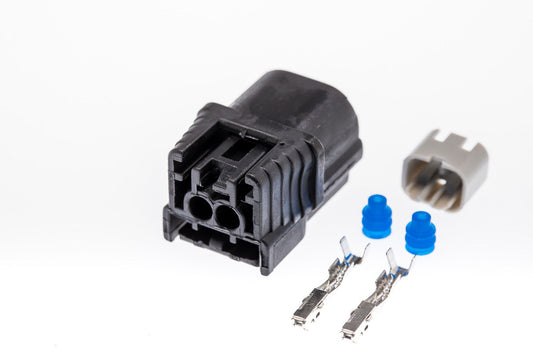 Connector  weiblich  2 polig mit Einzeladerabdichtungen & Crimpverbinder CSF10628