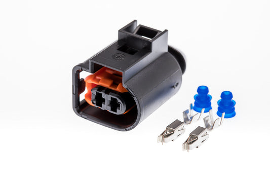 Connector  weiblich  2 polig mit Einzeladerabdichtungen & Crimpverbinder CSF10631
