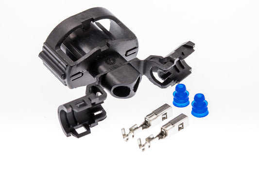 Connector  weiblich  2 polig mit Einzeladerabdichtungen & Crimpverbinder CSF10643