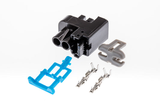 Connector  weiblich  2 polig mit Einzeladerabdichtungen & Crimpverbinder CSF10648