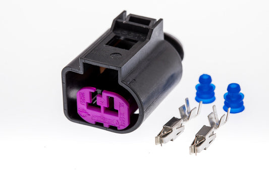 Connector  weiblich  2 polig mit Einzeladerabdichtungen & Crimpverbinder CSF10655