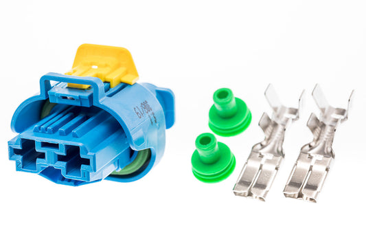 Connector  weiblich  2 polig mit Einzeladerabdichtungen & Crimpverbinder CSF10669