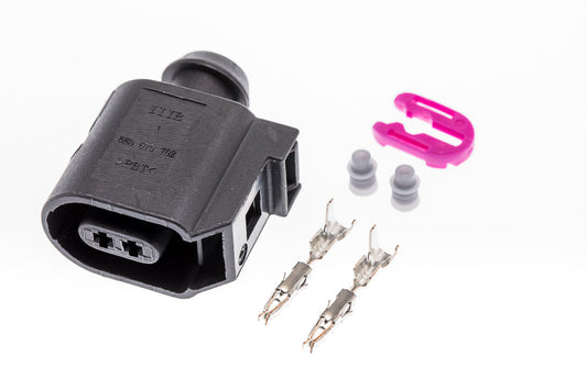 Connector  weiblich  2 polig mit Einzeladerabdichtungen & Crimpverbinder CSF10670