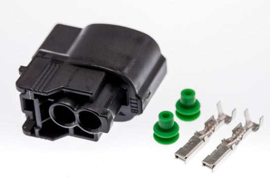 Connector  weiblich  2 polig mit Einzeladerabdichtungen & Crimpverbinder CSF10679