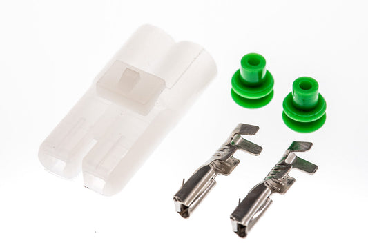 Connector  weiblich  2 polig mit Einzeladerabdichtungen & Crimpverbinder CSF10681