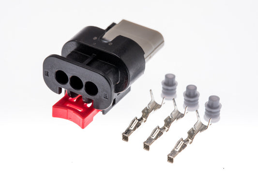 Connector  weiblich  3 polig mit Einzeladerabdichtungen & Crimpverbinder CSF11200