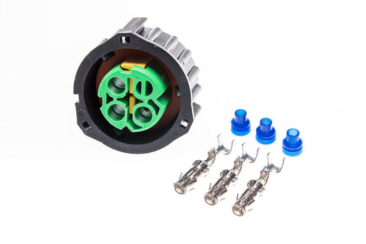 Connector  weiblich  3 polig mit Einzeladerabdichtungen & Crimpverbinder CSF11233