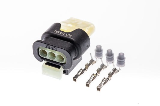 Connector  weiblich  3 polig mit Einzeladerabdichtungen & Crimpverbinder CSF11277